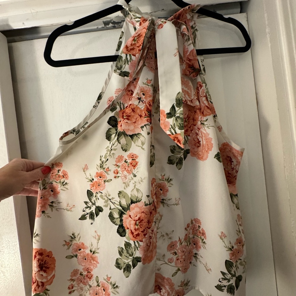 Lot of 3 Halter Neck Top - Cream Pink Brown Black